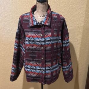 Blue B jacket, western/boho, button up, size L | offer in description